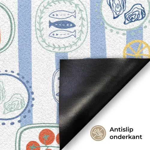 Zee - Sfeer - Kreeft - Oester Deurmat klein 898 -antislip_NL