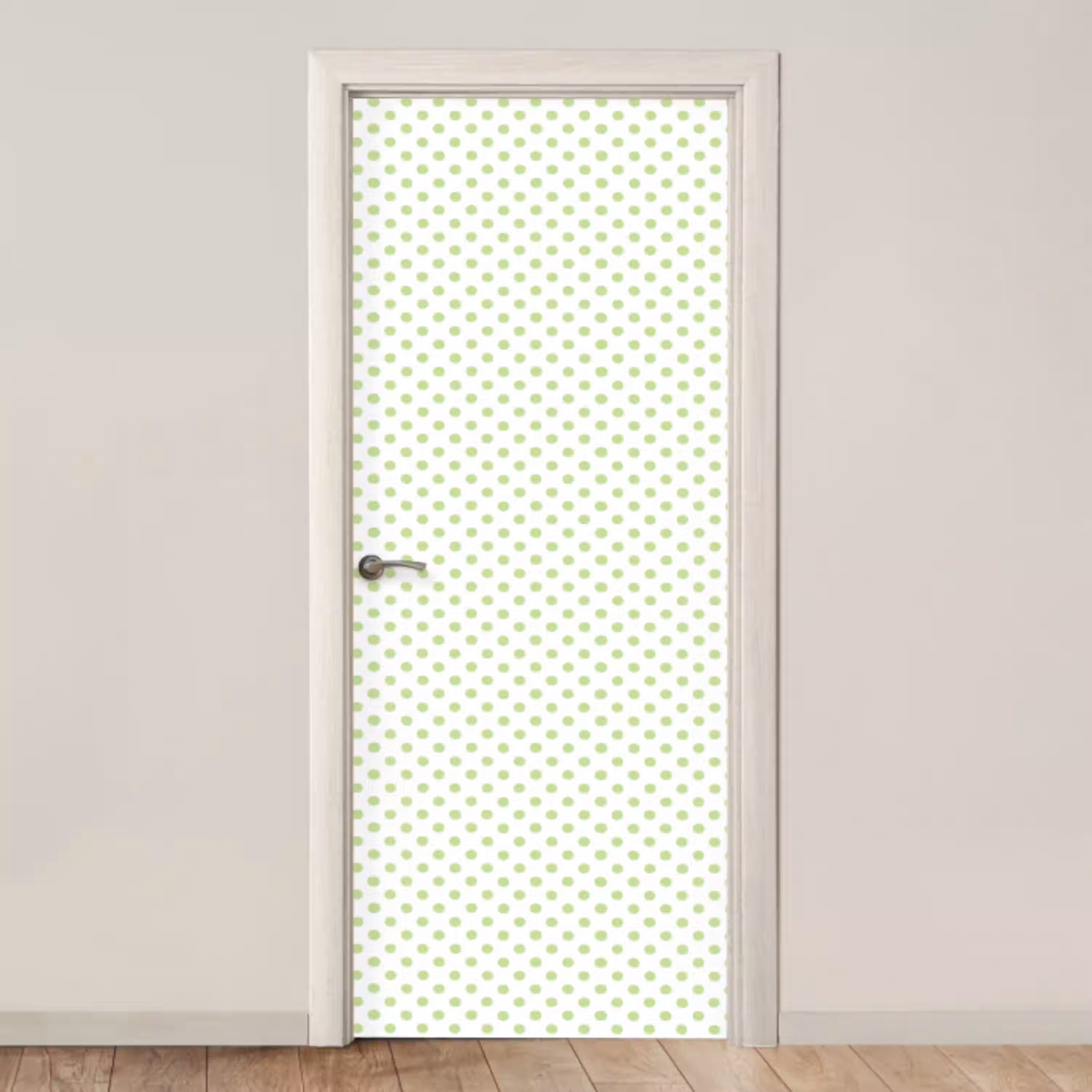 Dots - Klassiek - Groen deurposter klein 289 -3d_beige
