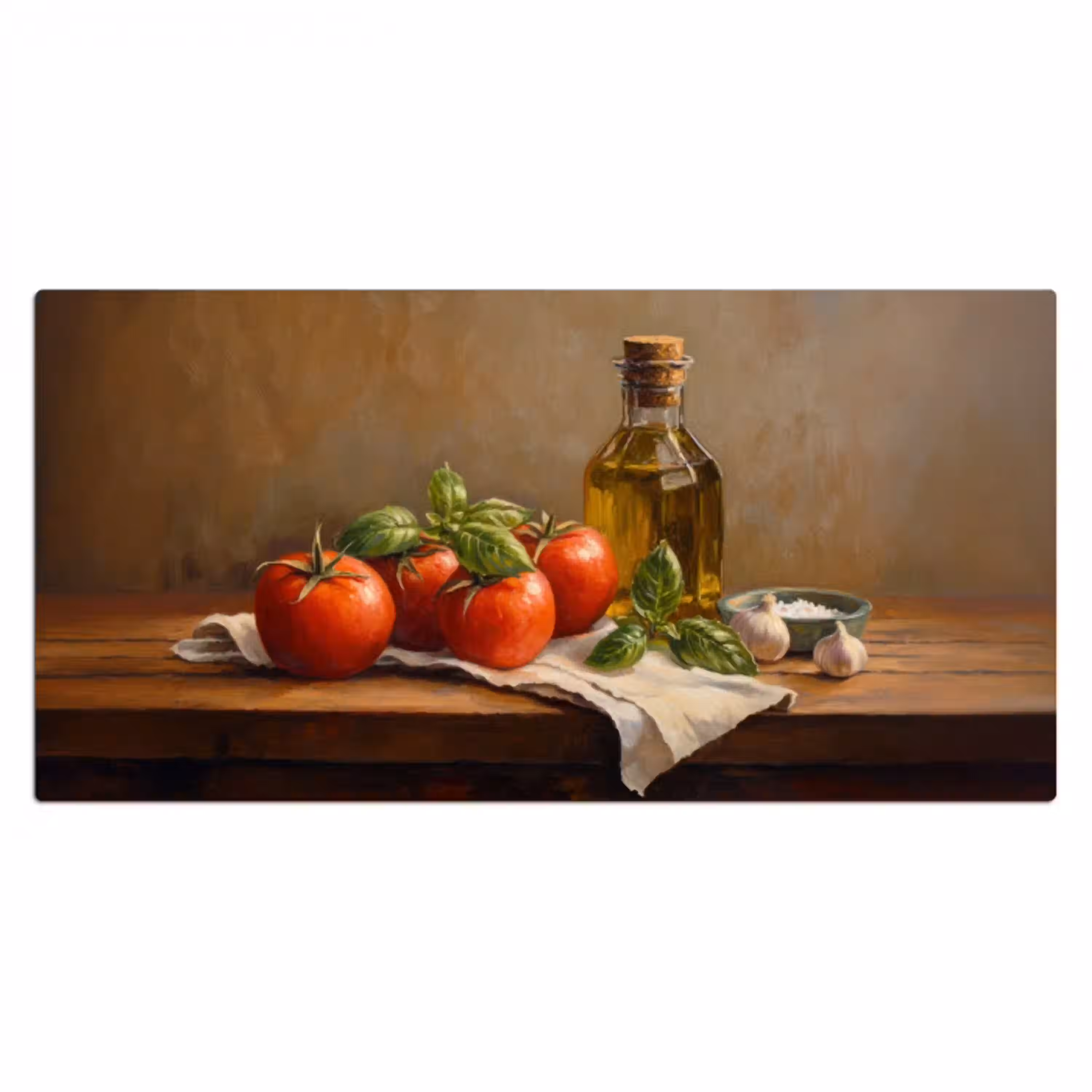 Tomaten - Olijfolie - Stilleven Muismat XXL klein -3d_leeg