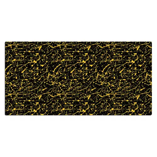 Spat - Waterverf - Geel - Zwart Muismat XXL klein 681 -3d_leeg