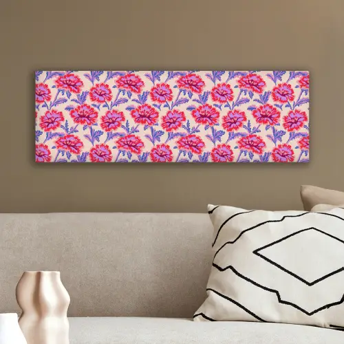 Bloemen - Patroon - Meerkleurig canvas 2cm klein 828 -sfeer3