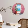 Zee - Roze - Cactus Wandcirkel plexiglas klein -sfeer4