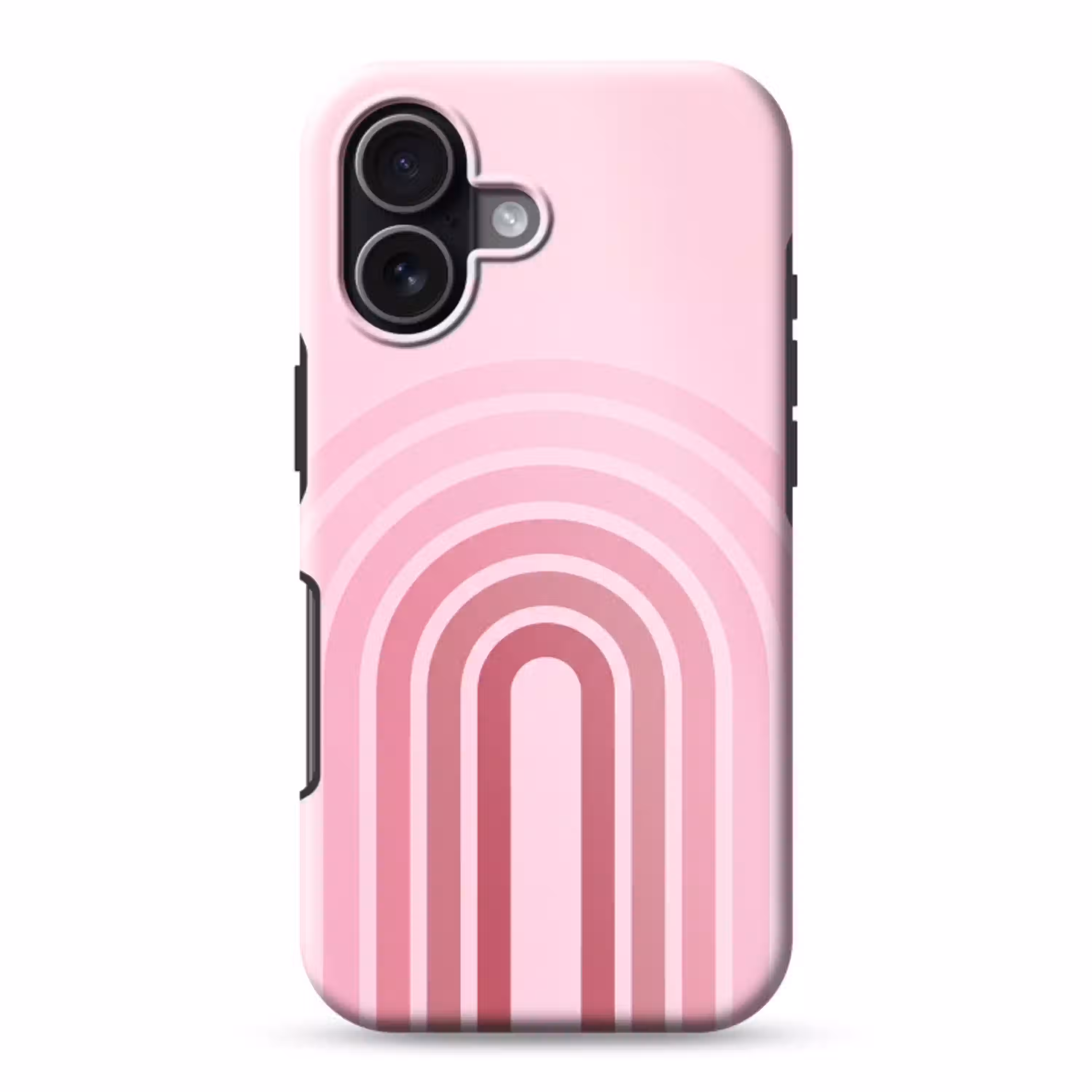 Regenboog - Roze - Abstract - Modern - Minimalistisch Toughcase MagSafe Apple iPhone 17 klein -3d