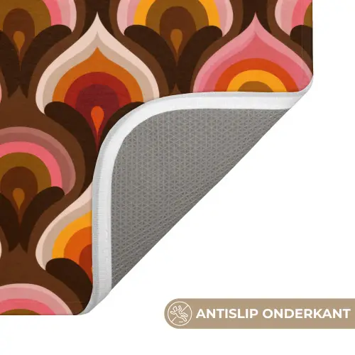 Patroon - Retro - Kleurrijk Badmat klein 997 -USP_AntislipNL