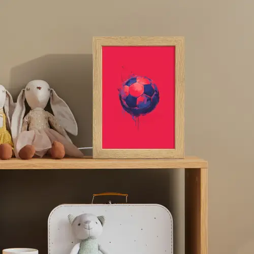 Rood - Voetbal - Abstract - Verfspatten Light Box met kabel klein -sfeer2_kind