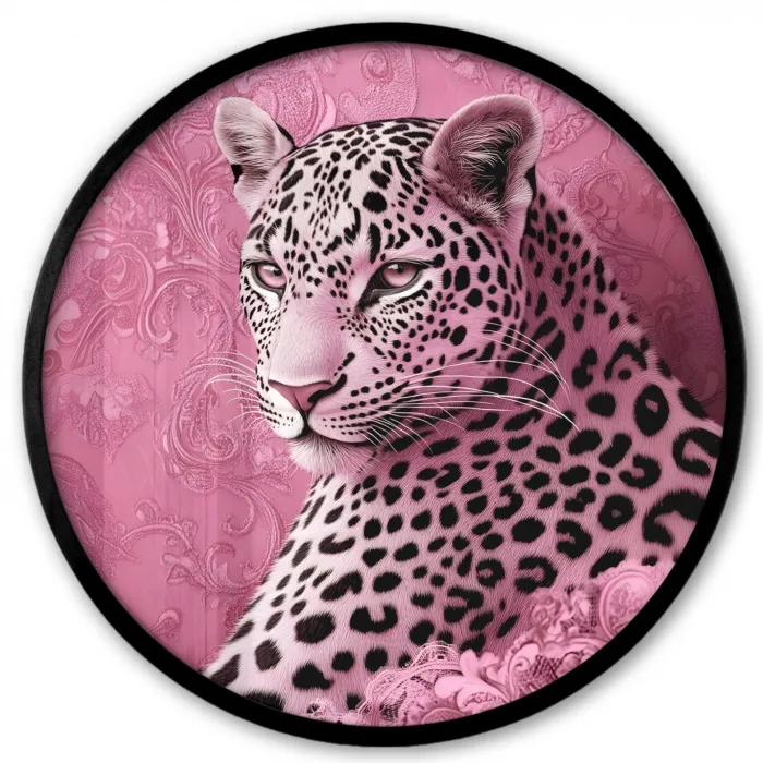 Panter - Luxe - Roze Fotolijst rond zonder passe partout klein -3d