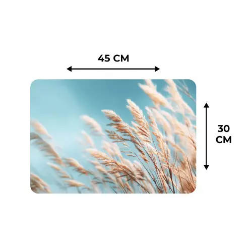 Siergras - Wind - Lichtbruin Placemat vinyl groot -specs