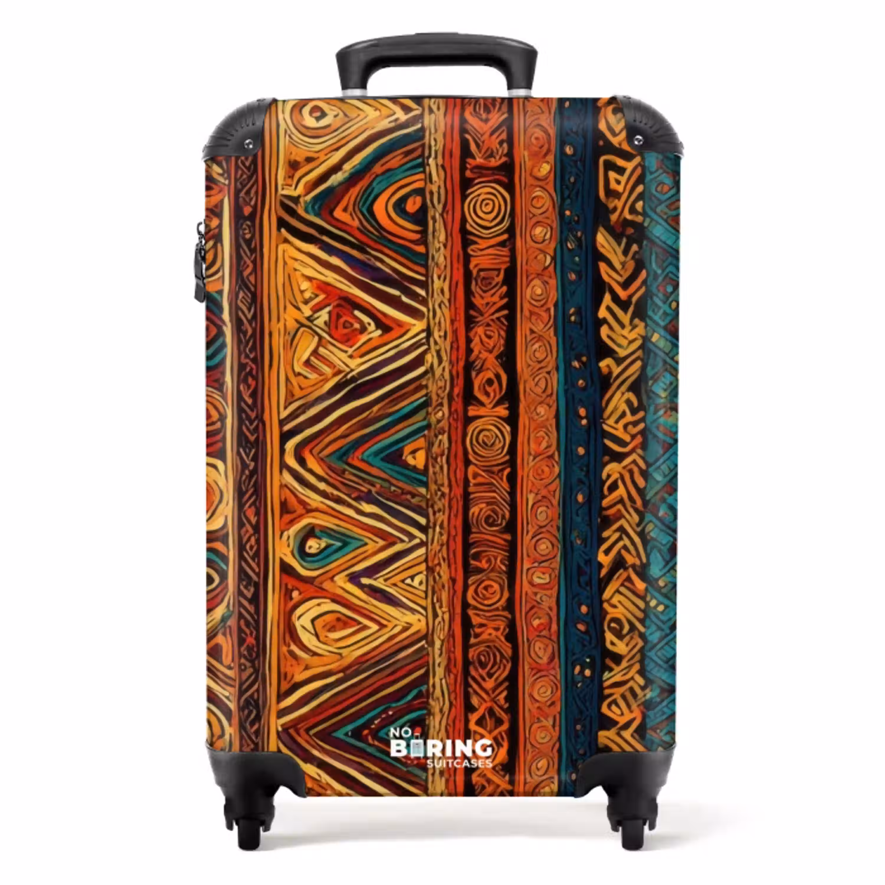 Kleurrijk - Etnisch - Folkloristisch - Patroon NBS - Handbagage koffer - Volwassenen Unisex middel -productfoto_recht