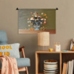 Bloem - Quote - Vintage - Art Wandkleed katoen klein -wsfeer4_kind