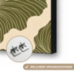 Modern - Abstract - Groen Textielframe zwart klein 947 -USP_ophangsysteemNL