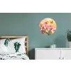 Vlinders - Oranje - Bloemen Wandcirkel aluminium klein -slaapkamer