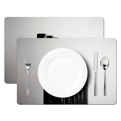 Wijnflessen - Zwart - Minimalistisch Placemat vinyl groot -zzsfeer2_Kitchenyeah-website