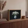 Wit - Bloemen - Tulpen - Vaas Light Box met batterij (Wandlamp) middel -sfeer2