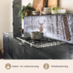 Hert - Winter - Bos - Natuur - Wit keuken achterwand 2 middel -usp_NL