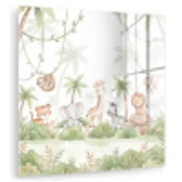 Dieren - Jungle - Pastel plexiglas 5mm klein -zzzproduct_nieuw