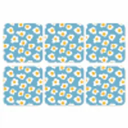 Eieren - Dooiers - Blauw onderzetter kurk middel 366 -3d