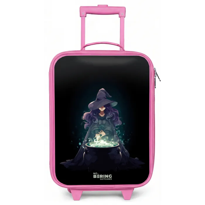 Heks - Ketel - Tover Kinderkoffer - Roze klein -zz3dotto
