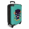Pixel robot green Koffer - NBS - Handbagage middel -productfoto_3d