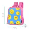 Vrolijke smileyregen Kinderrugzak - Roze middel -productfoto_formaten
