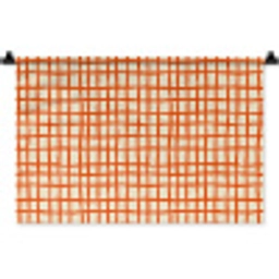 Patroon - Lijnen - Oranje Wandkleed katoen klein 269 -zz3d