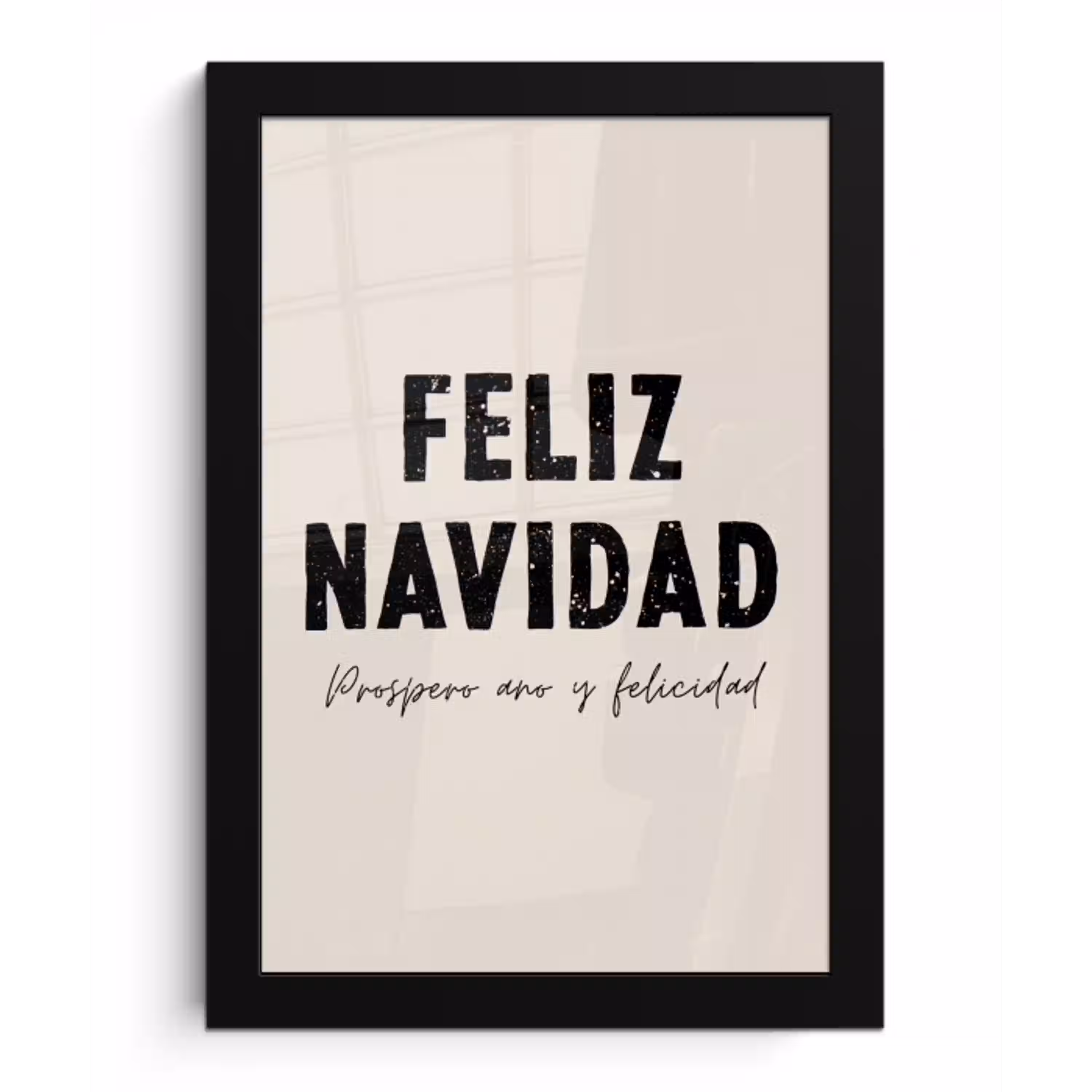 Kerst - Quotes - Feliz navidad - Kerstmis - Feestdagen fotolijst zwart zonder passe partout klein -3d