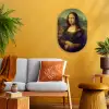 Mona Lisa - Leonardo da Vinci Wandcirkel Ovaal Forex klein -sfeer4