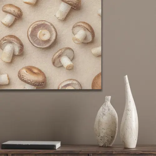 Kastanje Champignons - Beige PET vilt klein -sfeer6_closeup