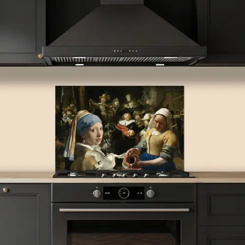 Schilderij - Oude Meesters - Zwaan keuken achterwand spatscherm klein -sfeer1