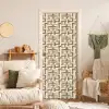 Geometrisch - Retro - Bruin deurposter klein 289 -sfeer2