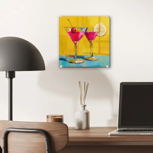Glazen - Cocktail - Citroen - Kers plexiglas 5mm klein -sfeer6