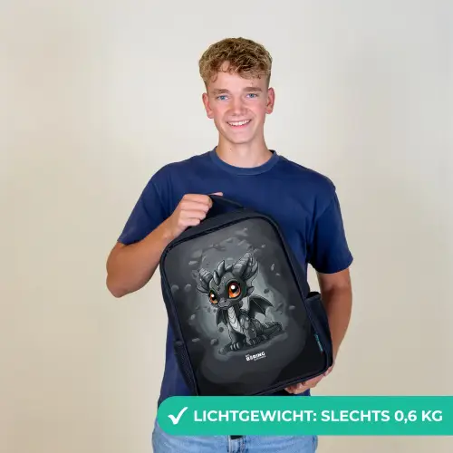 Gino grijsstaart Rugzak - Zwart middel -sfeer7_NL