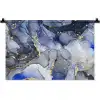 Marmer - Goud - Abstract - Blauw Wandkleed katoen klein -zz3d