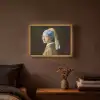 Meisje met de parel - Schilderij - Oude meesters - Vermeer Light Box met batterij (Wandlamp) middel -sfeer4