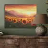 Zonnebloemen - Zonsondergang - Landschap PET vilt klein -sfeer2