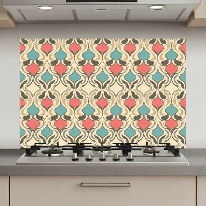Barok - Retro - Kleurrijk keuken achterwand spatscherm klein 900 -3d_website