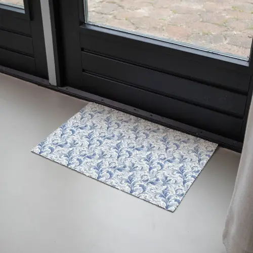 Frans - Citroen - Royaal - Bladeren - Blauw Deurmat klein 898 -sfeer2