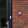 Bordeauxrood - Traditioneel Naambord Huisje klein -sfeer2