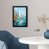 Zeilboot - Rotsen - Kust - Huizen fotolijst zwart zonder passe partout klein -sfeer4