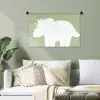 Dino - Triceratops - Dinosaurus - Groen Wandkleed katoen klein -sfeer7