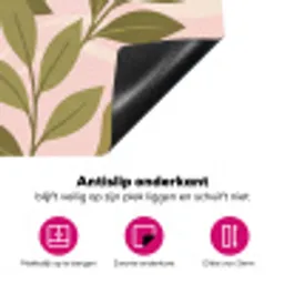 Grafisch - Bloemen - Roze Inductie beschermer vinyl 3mm klein -wsfeer4_website
