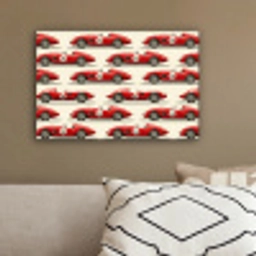 Raceauto - Retro - Rood canvas 2cm klein 34 -sfeer3