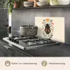 Bloemen - Oranje - Planten - Sierlijk keuken achterwand spatscherm klein -usp_NL
