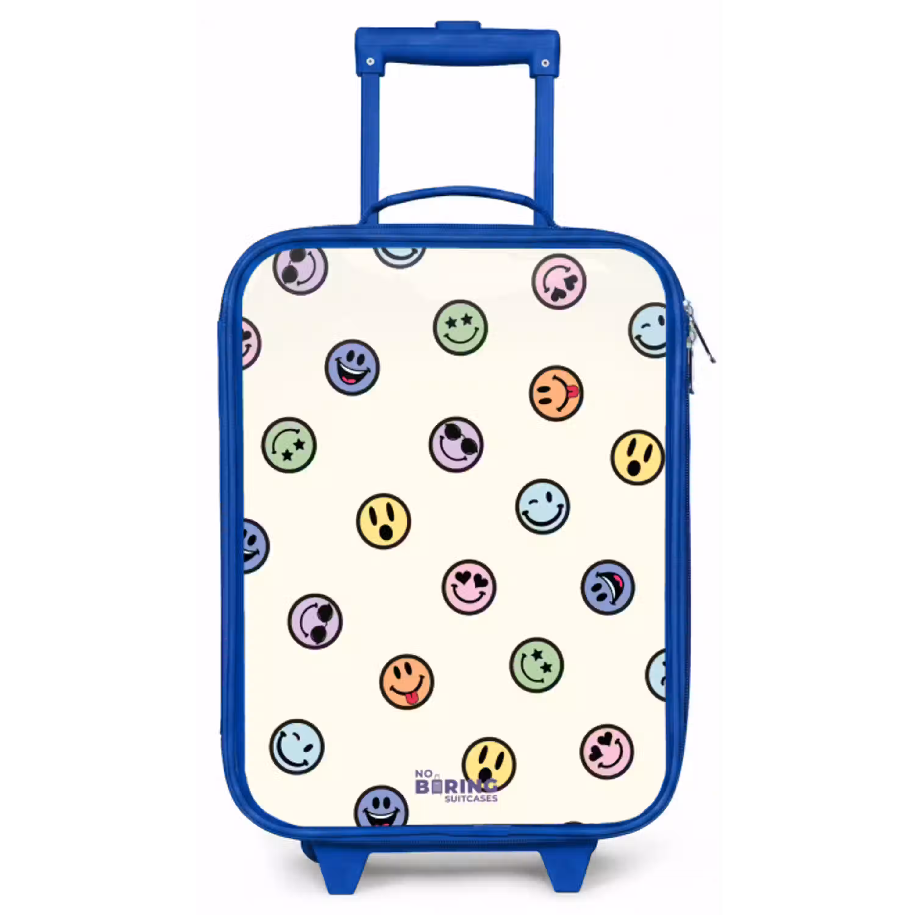 Speelse smiley-mix Kinderkoffer - Blauw klein -zz3dotto