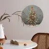 Kerstboom - Cadeaus - Rood - Goud Akoestische PET Vilt - Rond klein -sfeer3