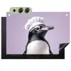 Pinguïn - Koksmuts - Lief - Paars Inductie beschemer met haakjes klein -3d