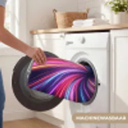 Abstract - Swirl - Futuristic - Neon Badmat klein -USP_WasbaarNL