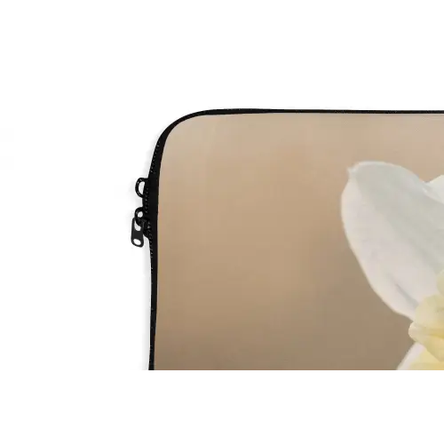 Narcis - Bloem - Minimalistisch laptophoes neopreen klein -detail