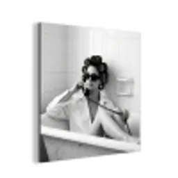 Bad - Vrouw - Zwart - Wit aluminium wit klein -3d