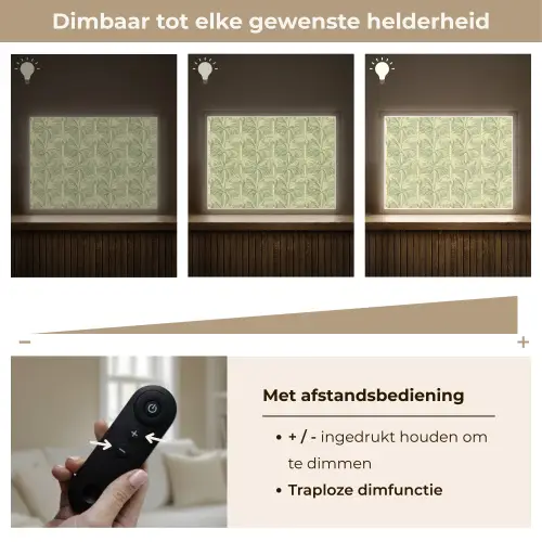 Palmwoud - Tropisch - Groen Light Box met batterij (Wandlamp) middel 907 -USP_dimbaarNL
