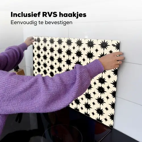 Stervormen - Geometrisch - Zwart Inductie beschemer met haakjes klein 777 -ky-ophangen-nl